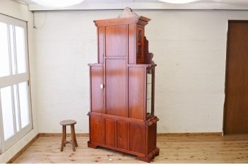 アンティーク雑貨　◆中古　最高級総花梨無垢材の螺鈿象嵌特大ホールクロック(カリン材)