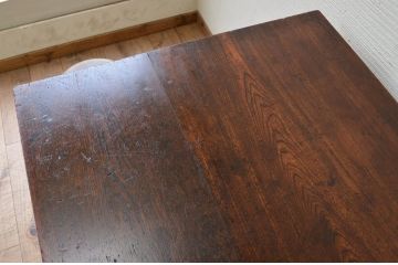 アンティーク家具　★古いナラ材の上質なアンティーク平机(テーブル)