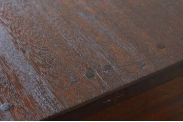 アンティーク家具　古い木のシンプルなアンティーク平机(テーブル)