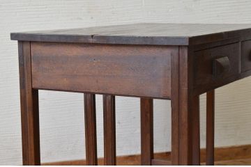 アンティーク家具　古い木のシンプルなアンティーク平机(テーブル)