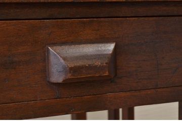 アンティーク家具　古い木のシンプルなアンティーク平机(テーブル)