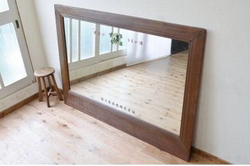 アンティーク雑貨　昭和レトロ　古い酒屋さんの大きなアンティークミラー(鏡)