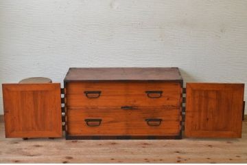 極上美品!江戸〜明治　美しい観音開きローボード