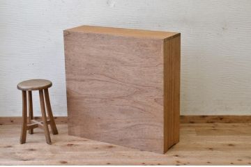 アンティーク家具　古材を使って製作したパタパタ収納棚2　(下駄箱)