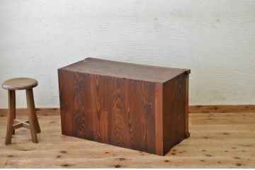 アンティーク家具　前面欅!モールガラスアンティーク収納棚