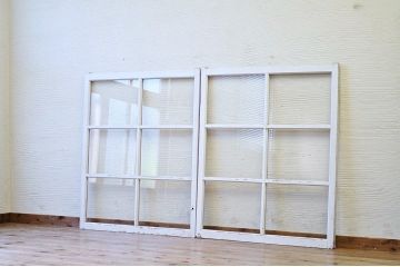 レトロ　ペイント引き戸2枚セット8(窓)