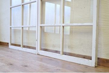 レトロ　ペイント引き戸2枚セット8(窓)