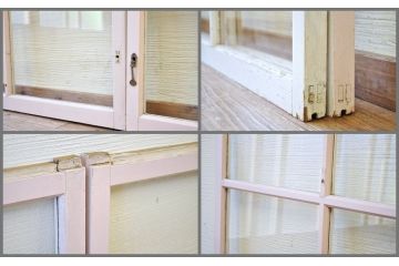 レトロ　ペイント引き戸2枚セット8(窓)
