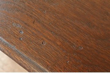 アンティーク家具　古いナラ材の上質な12杯引き出しカウンターテーブル