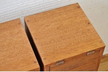 アンティーク家具　古材で製作したパタパタ収納棚2個セット