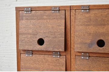 アンティーク家具　古材で製作したパタパタ収納棚2個セット
