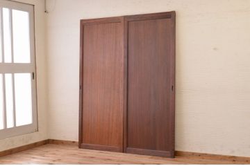 ★古民具　骨董　杉材柾目の上質で美しい板戸2枚セット