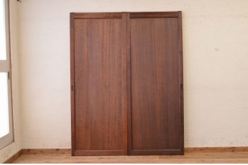 ★古民具　骨董　杉材柾目の上質で美しい板戸2枚セット