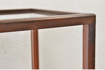 アンティーク家具　古い木の小振りなアンティークガラスケース(飾り棚)