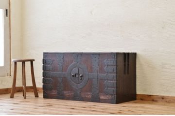 アンティーク家具　明治時代　観音開き時代箪笥ローチェスト(ローボード)
