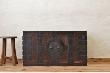 アンティーク家具　明治時代　観音開き時代箪笥ローチェスト(ローボード)