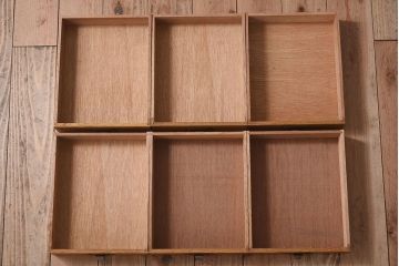 【O様ご成約済み・ご決済用】ネームプレート取っ手　ナラ材製のアンティーク小引き出し