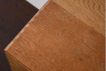 【O様ご成約済み・ご決済用】ネームプレート取っ手　ナラ材製のアンティーク小引き出し