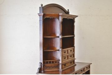 アンティーク家具　希少　明治後期〜大正時代　国産総栗造り　西洋風アンティークキャビネット