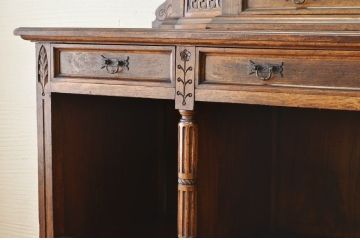 アンティーク家具　希少　明治後期〜大正時代　国産総栗造り　西洋風アンティークキャビネット