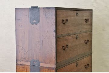 アンティーク家具　☆モダンな二段重ね時代箪笥