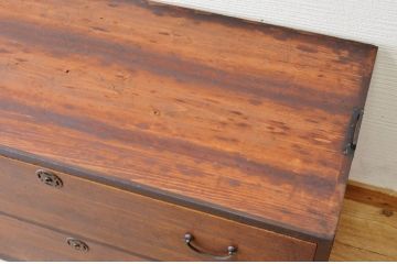 アンティーク家具　☆モダンな二段重ね時代箪笥