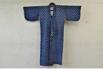 ○古い木綿着物5枚セット3　絣古布材料