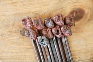 アンティーク雑貨　珍品希少!古い和菓子屋の焼印まとめて2
