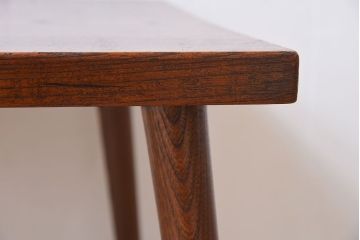 アンティーク家具　シンプルデザイン　天板欅材一枚板!おしゃれなサイドテーブル(カフェテーブル)
