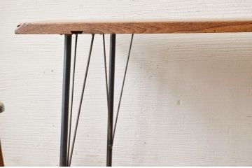 アンティーク家具　☆古い木の鉄脚アンティークテーブル(作業台、机)10