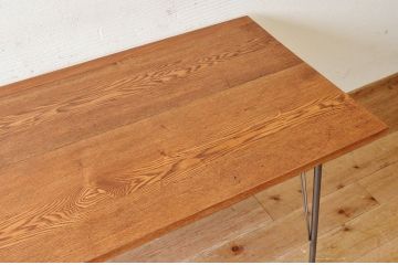 アンティーク家具　☆古い木の鉄脚アンティークテーブル(作業台、机)12
