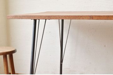 アンティーク家具　☆古い木の鉄脚アンティークテーブル(作業台、机)12