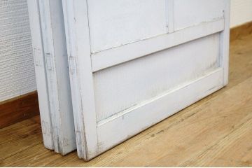 レトロ　古いペイントのルーバー(フェンス、ヴォレー、ボレー、雨戸)