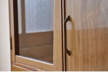 レトロ家具　レトロなデザインのアンティーク本箱(ブックケース)