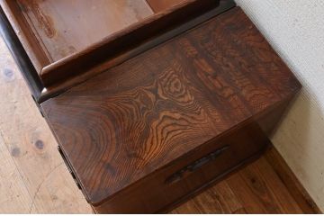特大!古い欅材の重厚な玉杢長火鉢