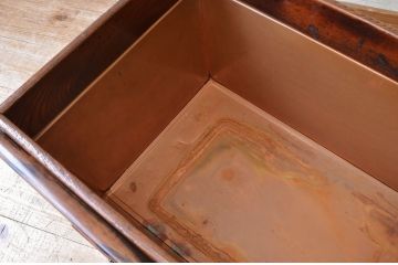 特大!古い欅材の重厚な玉杢長火鉢