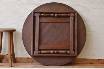 アンティーク家具　丸型アンティークちゃぶ台