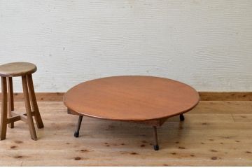 アンティーク家具　丸型鉄脚テーブル2