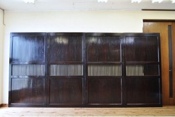 古いお家の時代格子帯戸4枚セット