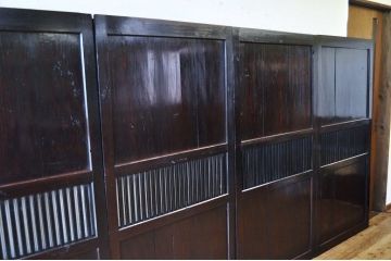 古いお家の時代格子帯戸4枚セット
