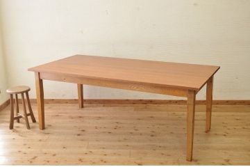 アンティーク家具　1960〜70年代　古い学校の大きなテーブル(ダイニングテーブル、作業台)