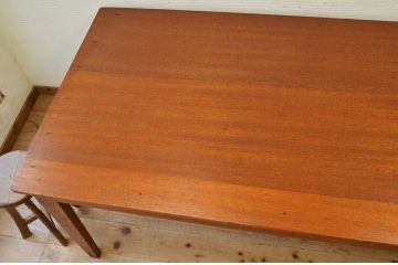 アンティーク家具　1950〜60年代古い学校の大きな作業台(ダイニングテーブル)4
