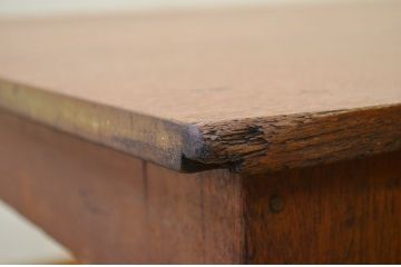アンティーク家具　1950〜60年代古い学校の大きな作業台(ダイニングテーブル)4