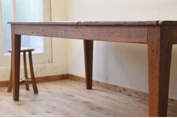 アンティーク家具　1950〜60年代古い学校の大きな作業台(ダイニングテーブル)5