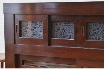 アンティーク家具　古民具　骨董　味の良い四尺水屋箪笥「角カット有」2(食器棚、収納棚)