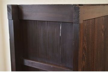 アンティーク家具　古民具　骨董　味の良い四尺水屋箪笥「角カット有」2(食器棚、収納棚)