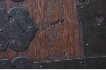 アンティーク家具　明治時代　観音開き二段重ね時代箪笥