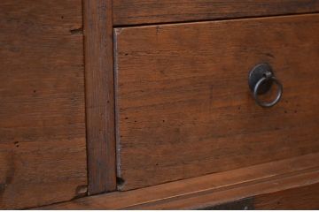 アンティーク家具　明治時代　観音開き二段重ね時代箪笥