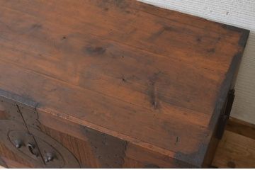 アンティーク家具　明治時代　観音開き二段重ね時代箪笥