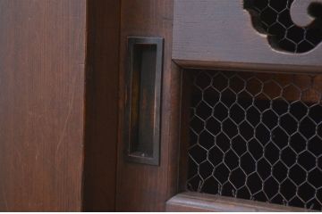 アンティーク家具　古民具　骨董　明治〜大正　黒柿と欅玉杢の上品な水屋箪笥